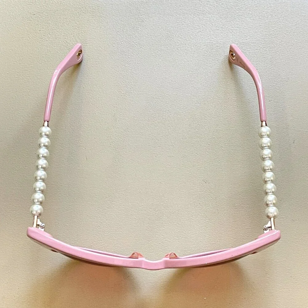 Lele Sadoughi Chelsea Sunglasses Blush Pink Pearl Cateye Hard To Find HTF